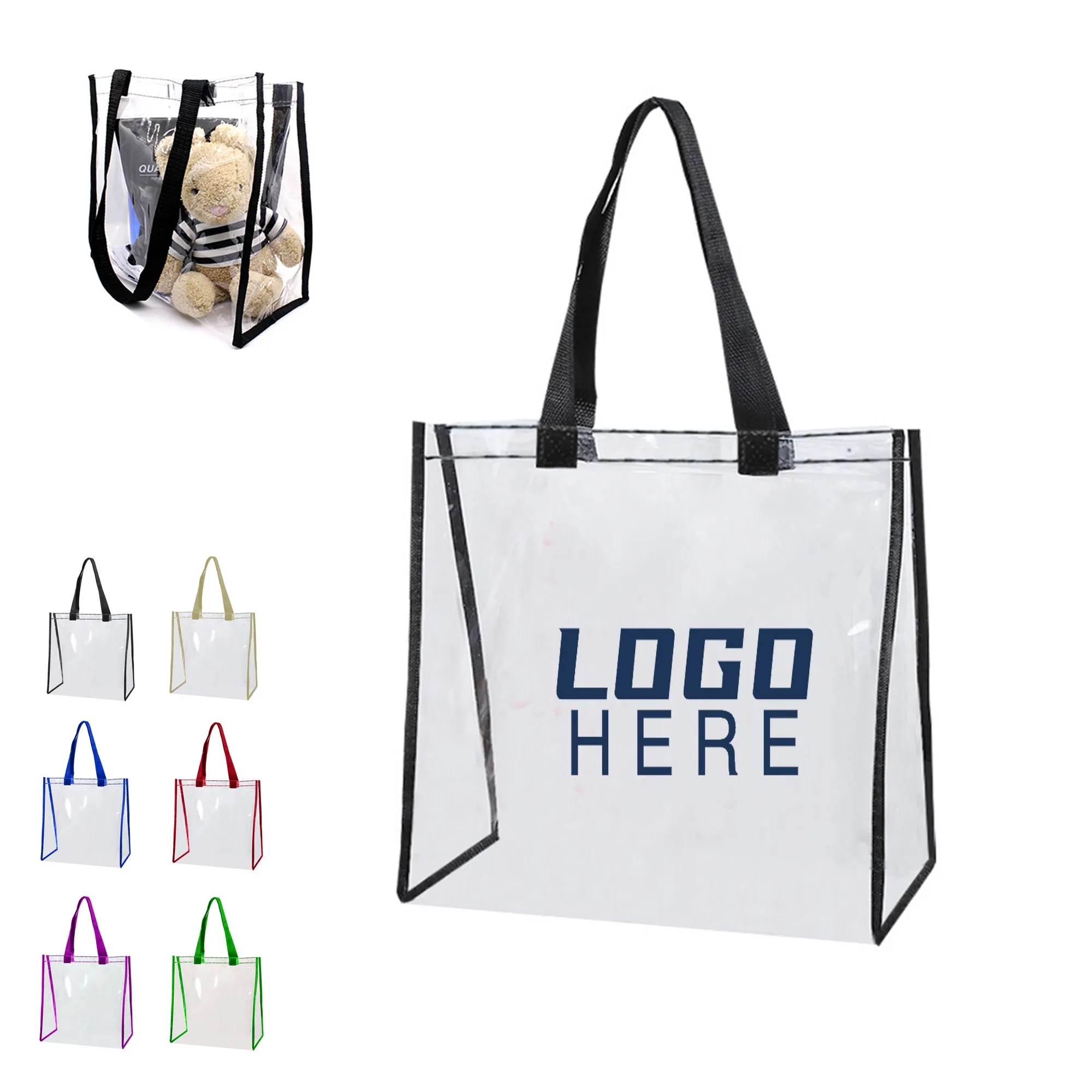 Clear PVC Shopping Tote Bag 5