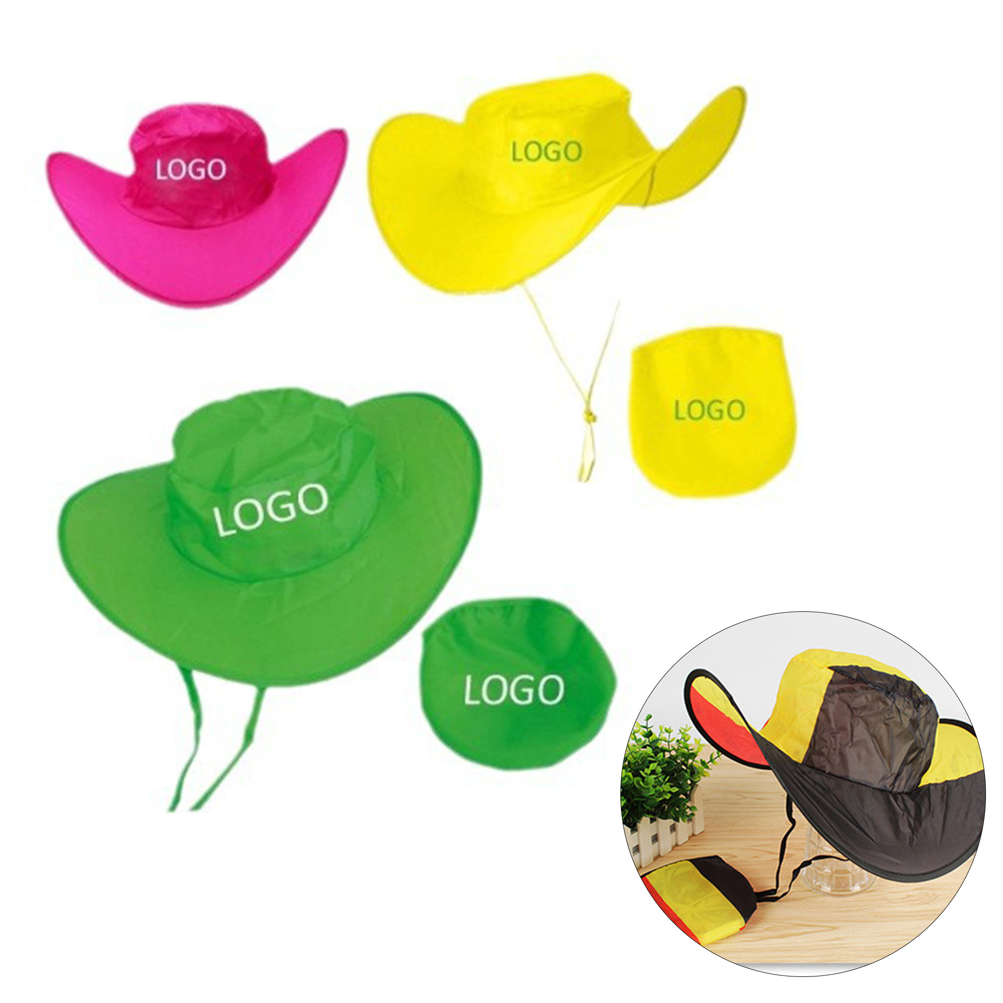 Custom Foldable Polyester Sun Hat 1