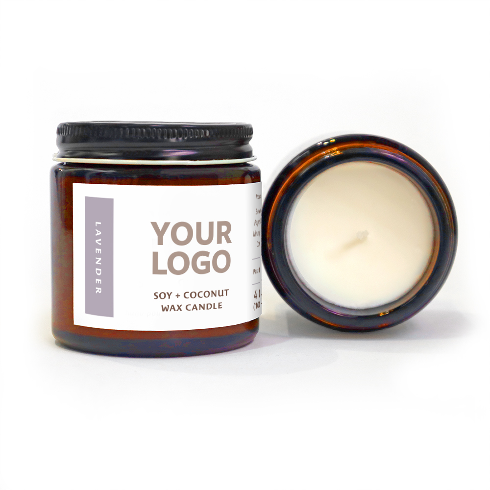 4 oz Hand-Poured Lavender Candles 2