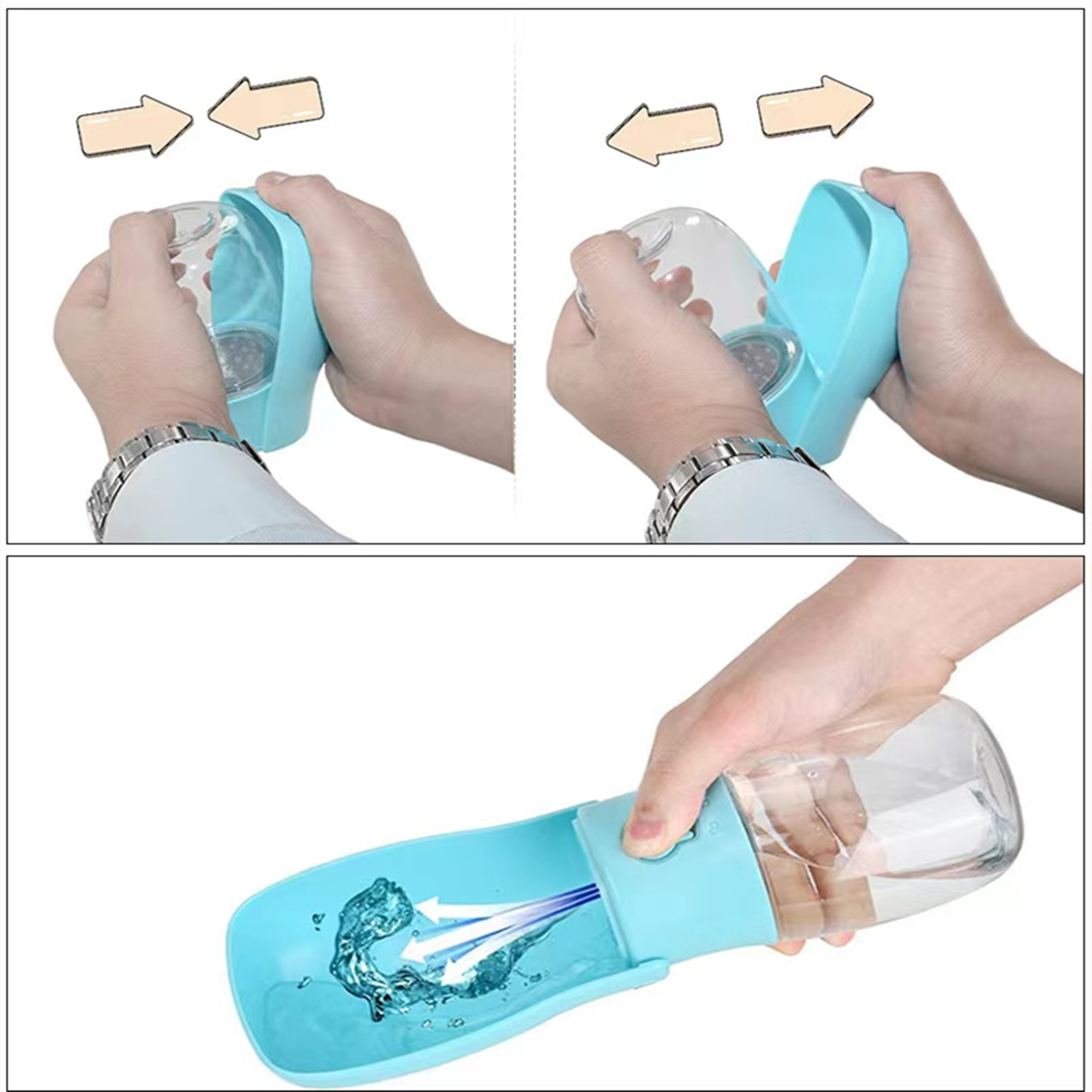 12 Oz Foldable Dog Water Bottle 2