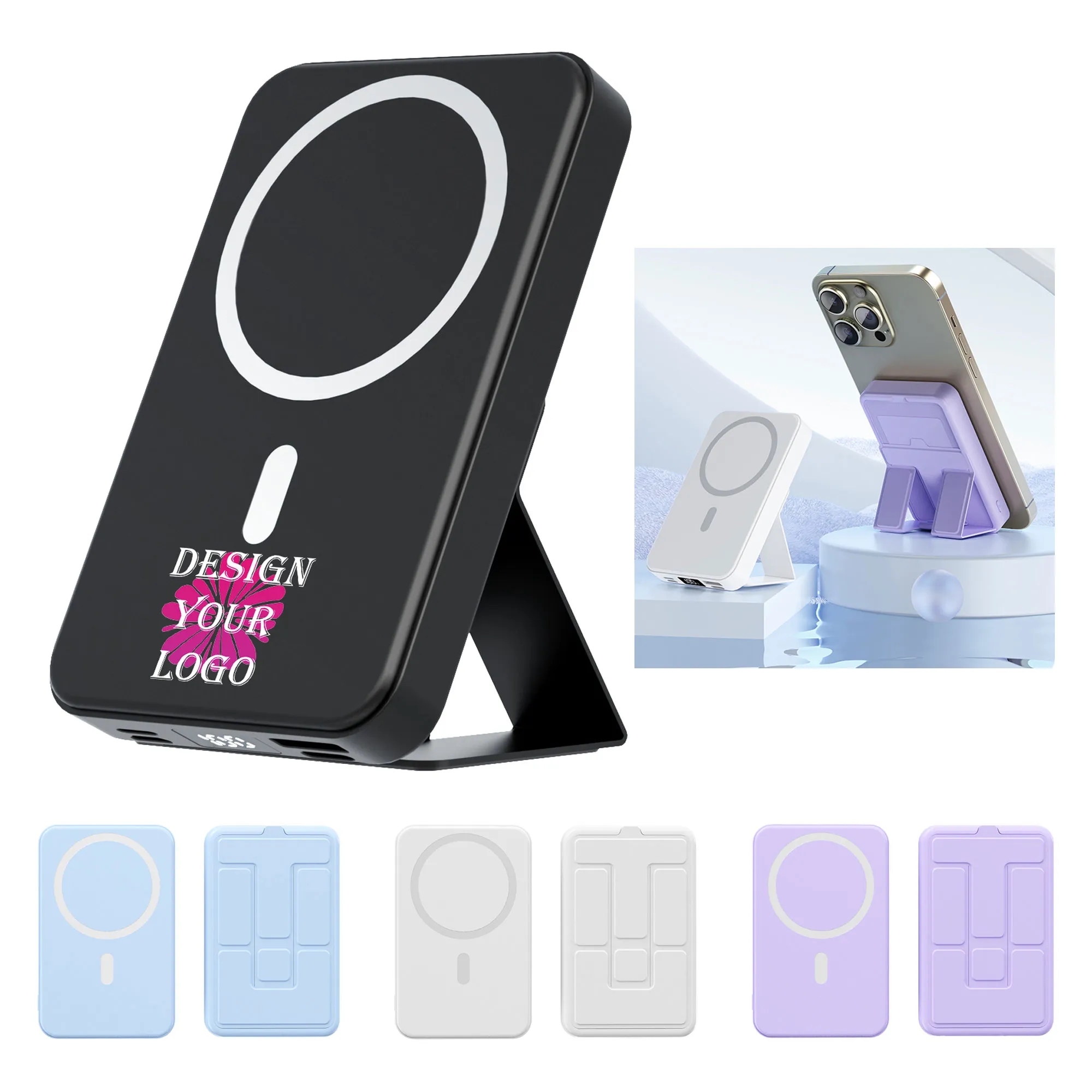 10000mAh Foldable Magnetic Wireless Portable Charger 4