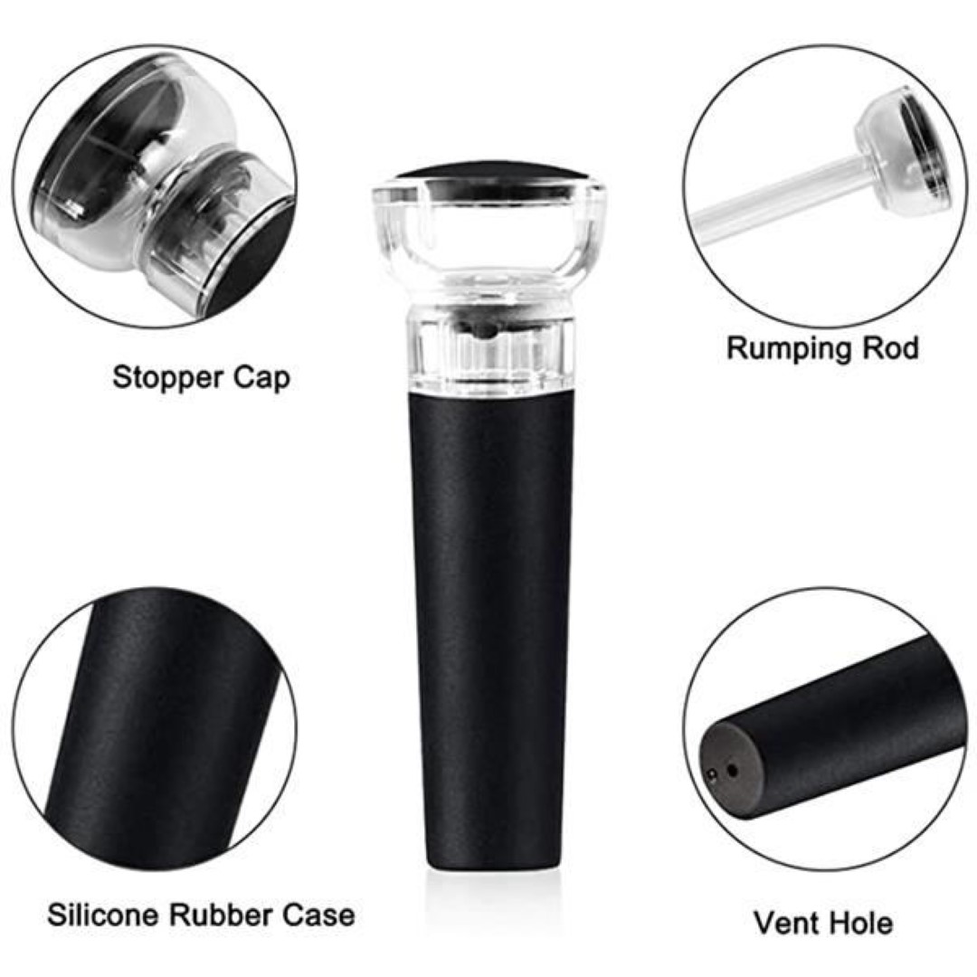 Reusable vacuum wine stopper 3