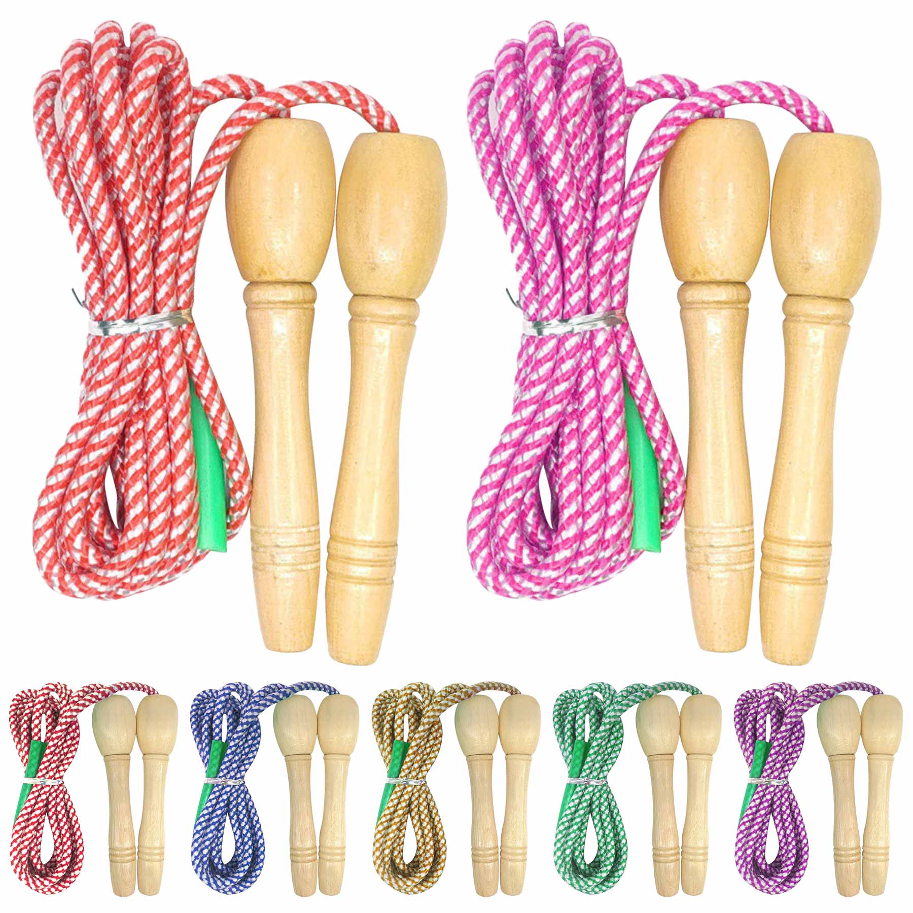 100" Wooden Handle Skipping Rope 1