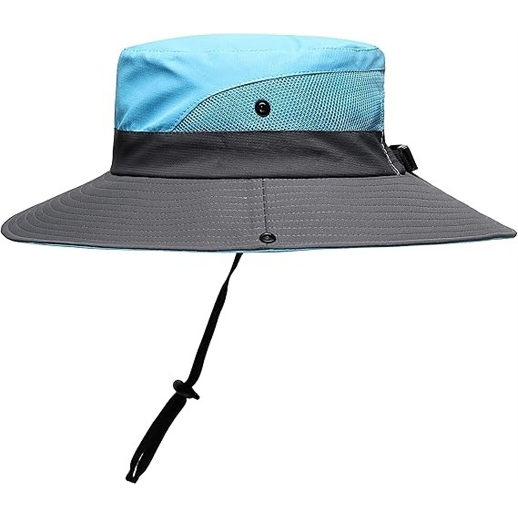 Womens Summer Foldable Cool Mesh Ponytail Bucket Hat 15