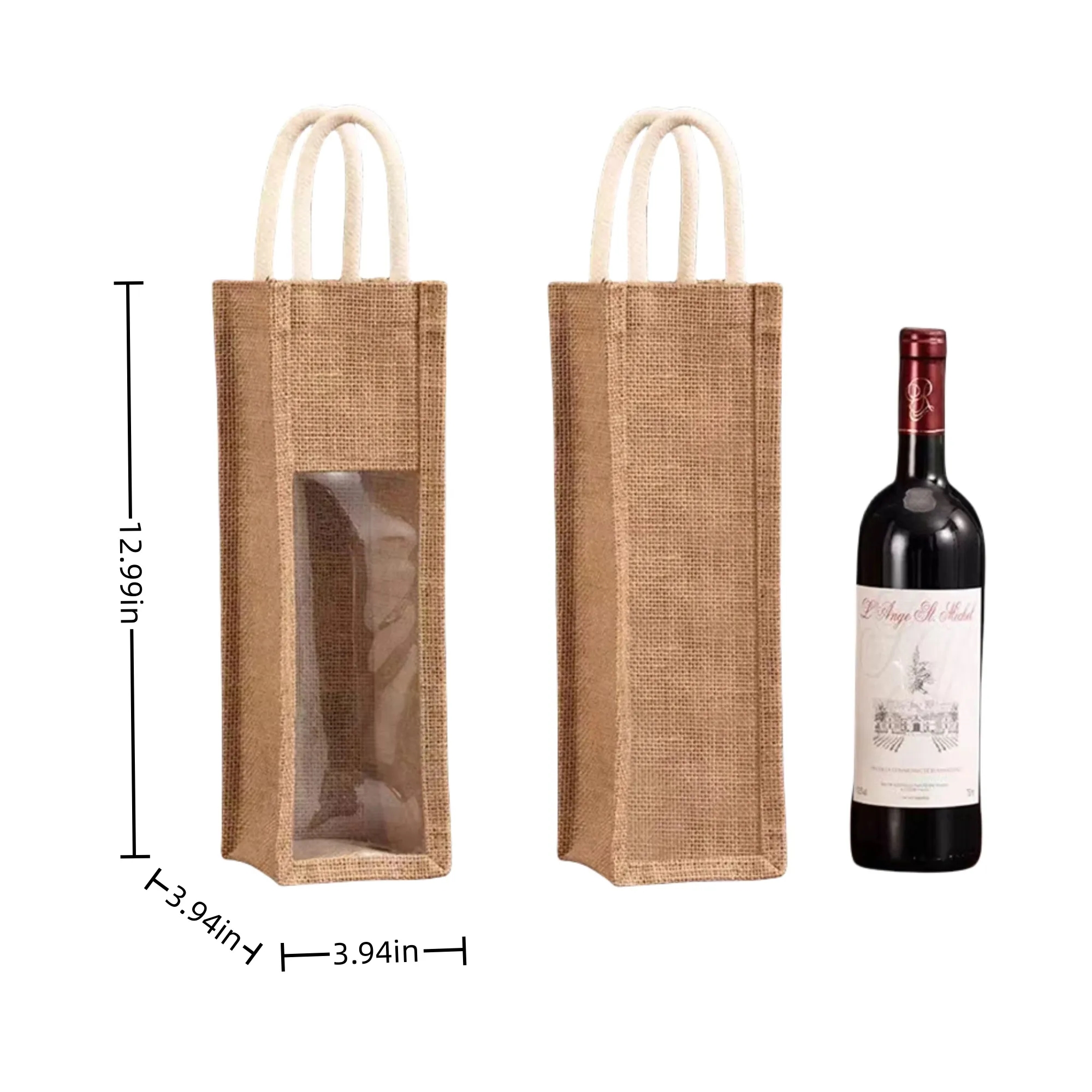 Eco-Friendly Jute Wine Tote for Corporate Gifts 4