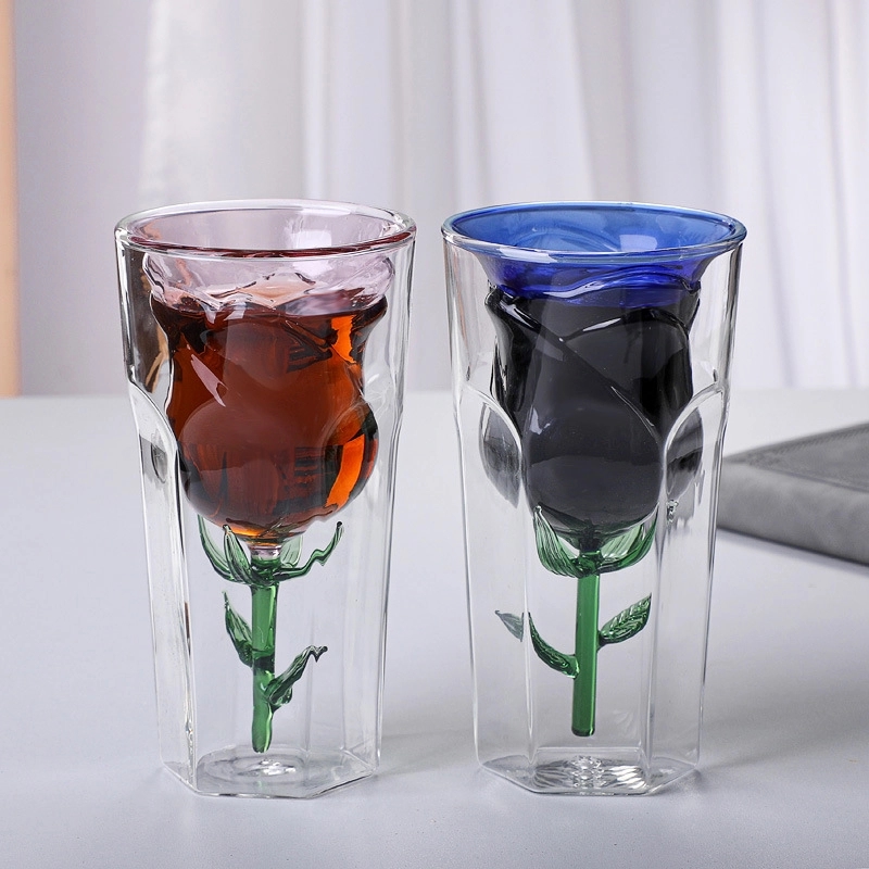6 OZ. Rose Glass Wine Champagne Gift Drinking Cup 15