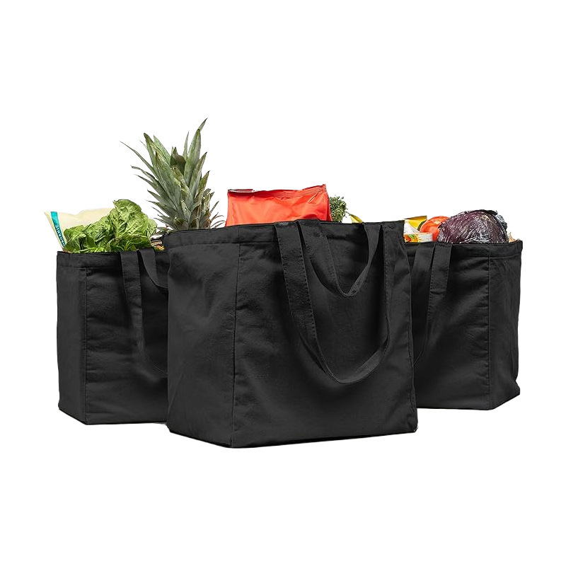 Canvas Grocery Shopping Bags with Handles, custom tote bag with logo imprint 9