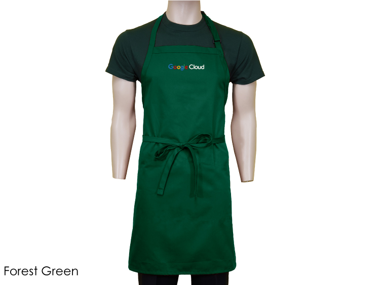 24 in. x 33 in.Spun-Polyester Adjustable Bib Apron (Embroidery Logo/Text) 16