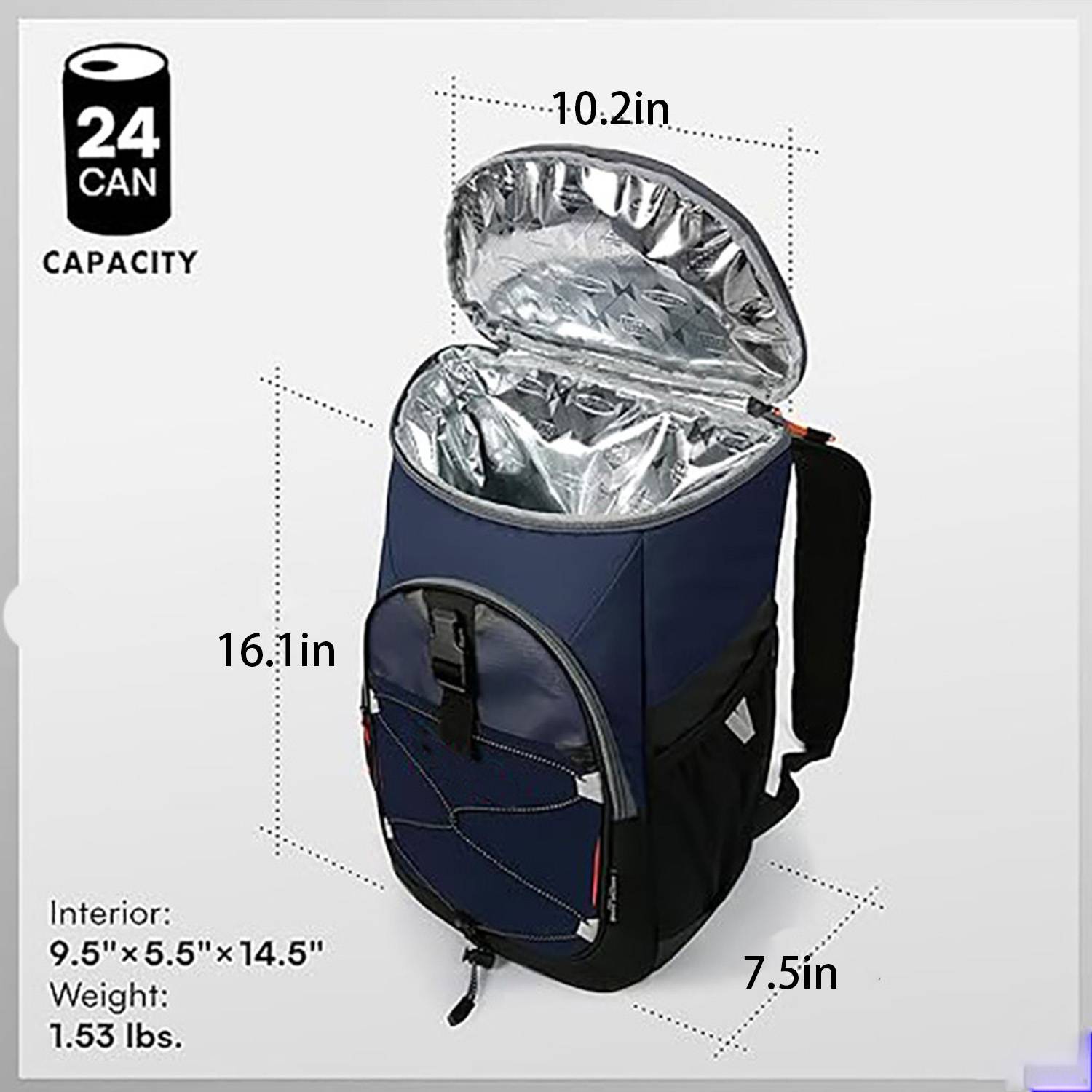 15L Insulated Oxford Picnic Backpack for Outdoor Camping 4