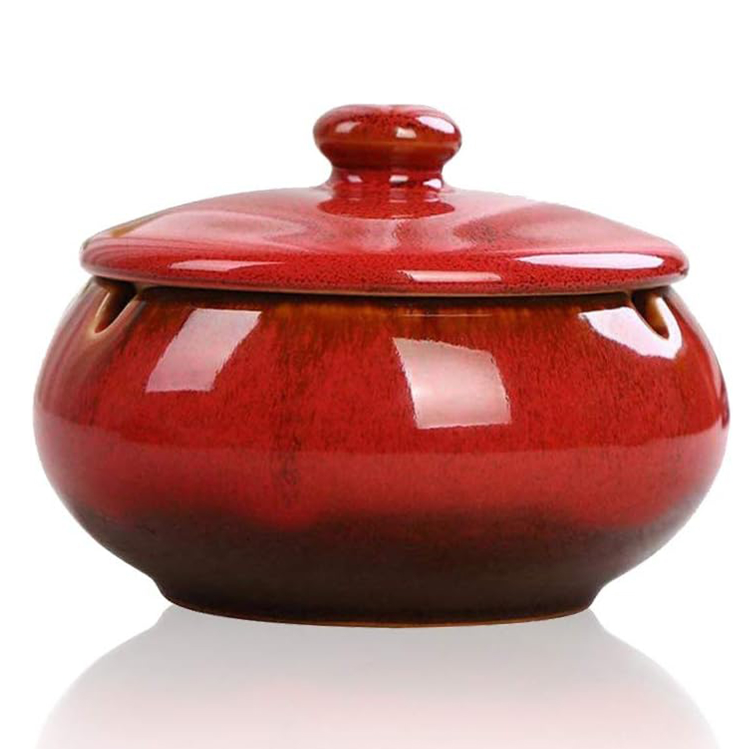 Windproof Ceramic Ashtray w/ Lid 5