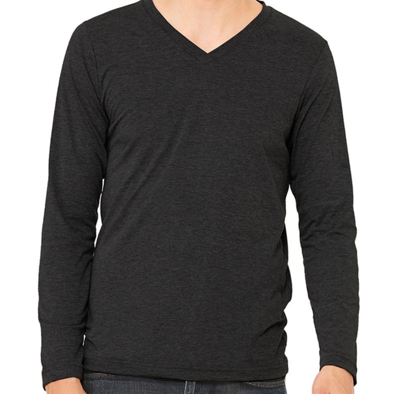 Bella Unisex Jersey Long-Sleeve V-Neck T-Shirt 11