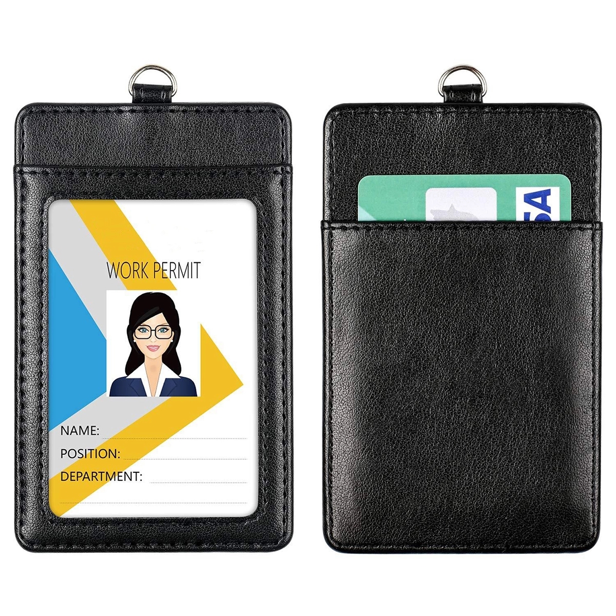 Hot Selling PU Multi Function Card with Lanyard 2