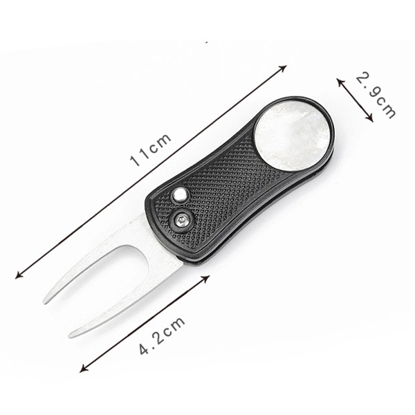 Foldable Metal Golf Divot Repair Tool 1
