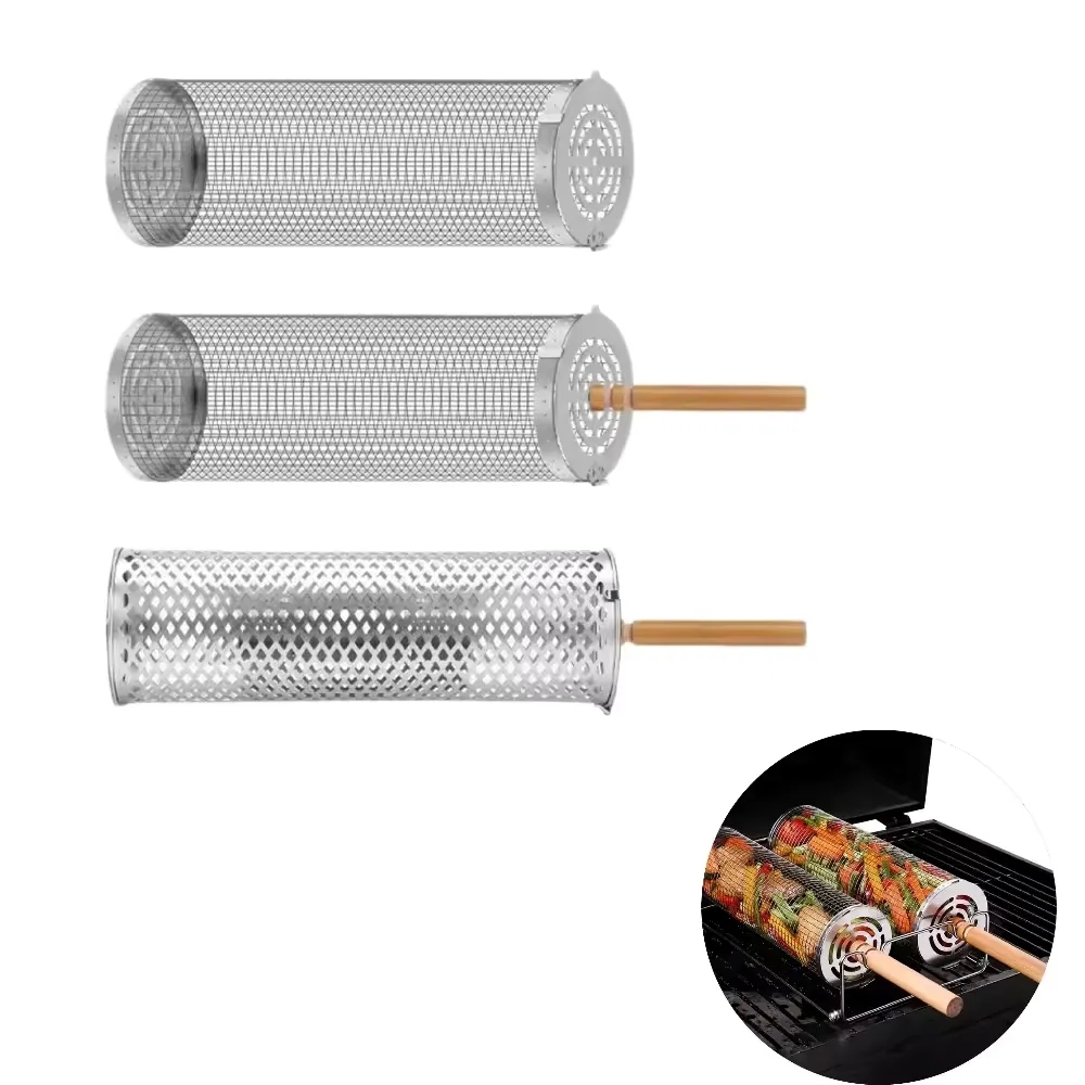 Customizable Rolling BBQ Basket 3