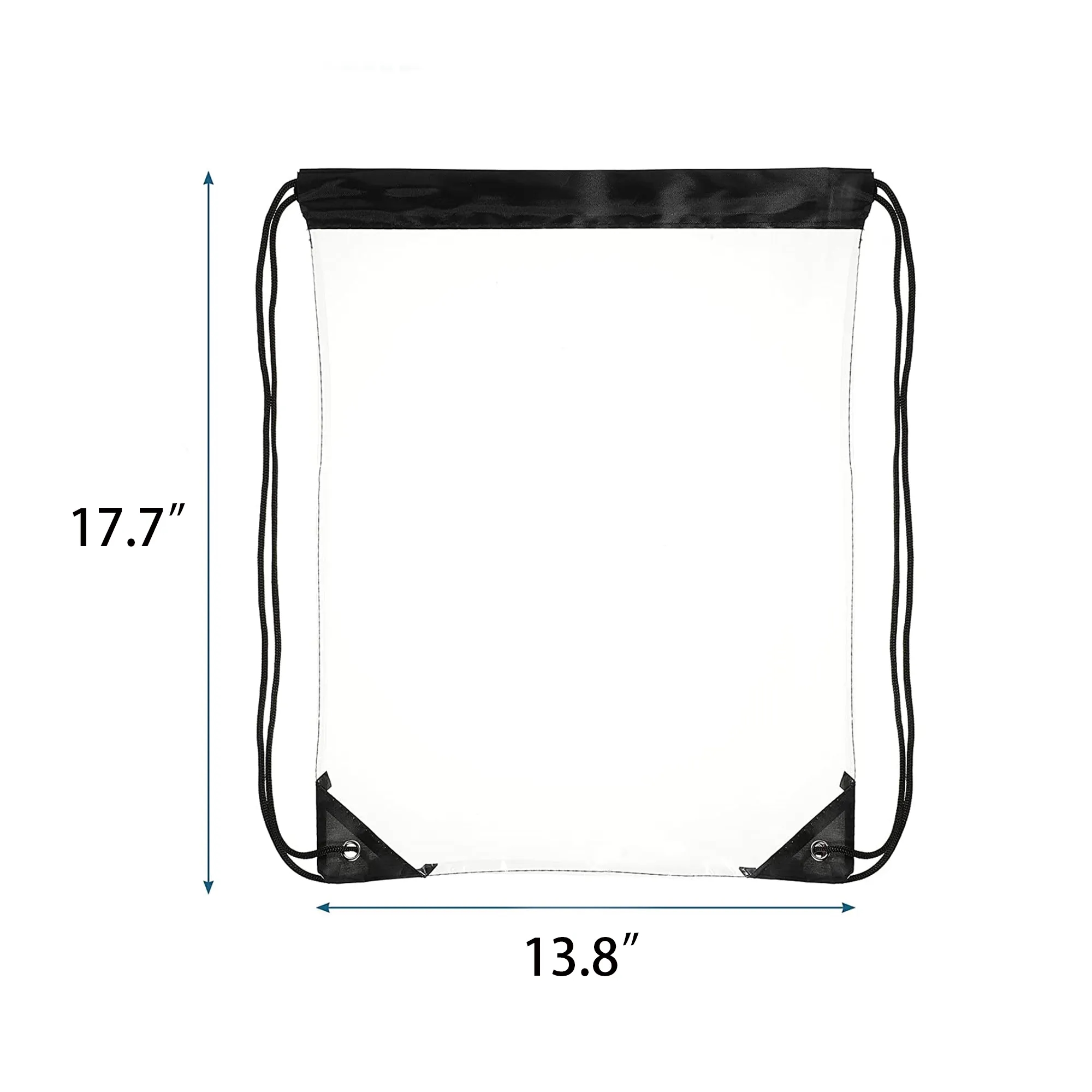 MOQ50 PVC Clear Drawstring Backpack Bag 2