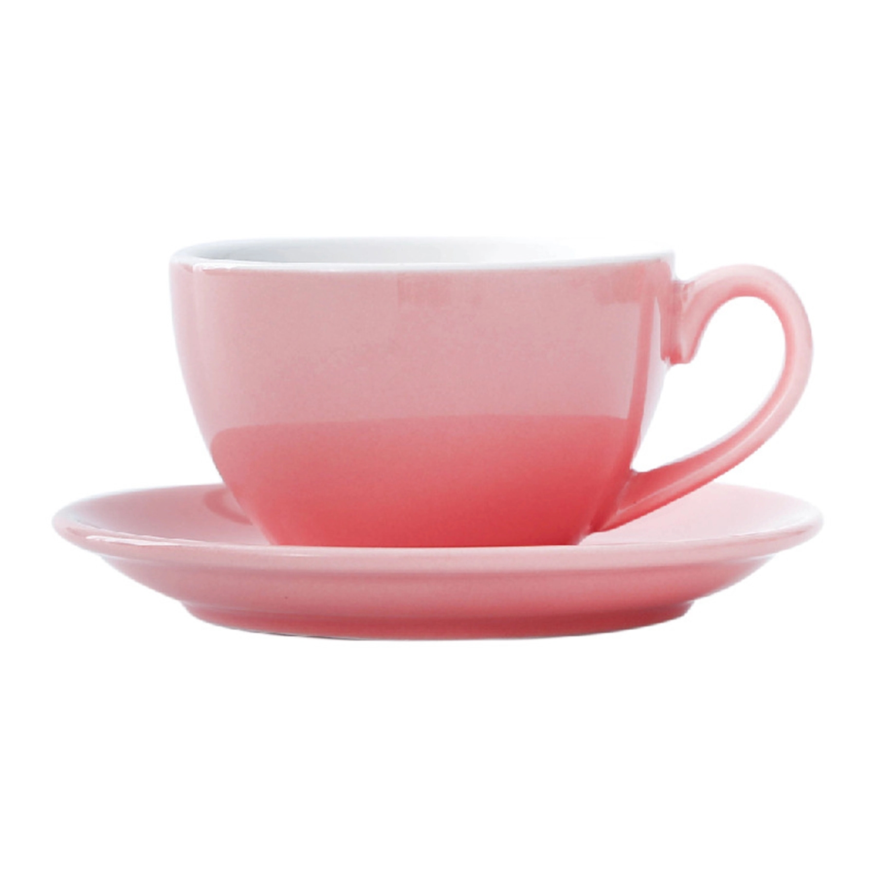 10 Oz Ceramic Coffee Cup and Saucer with handle 9