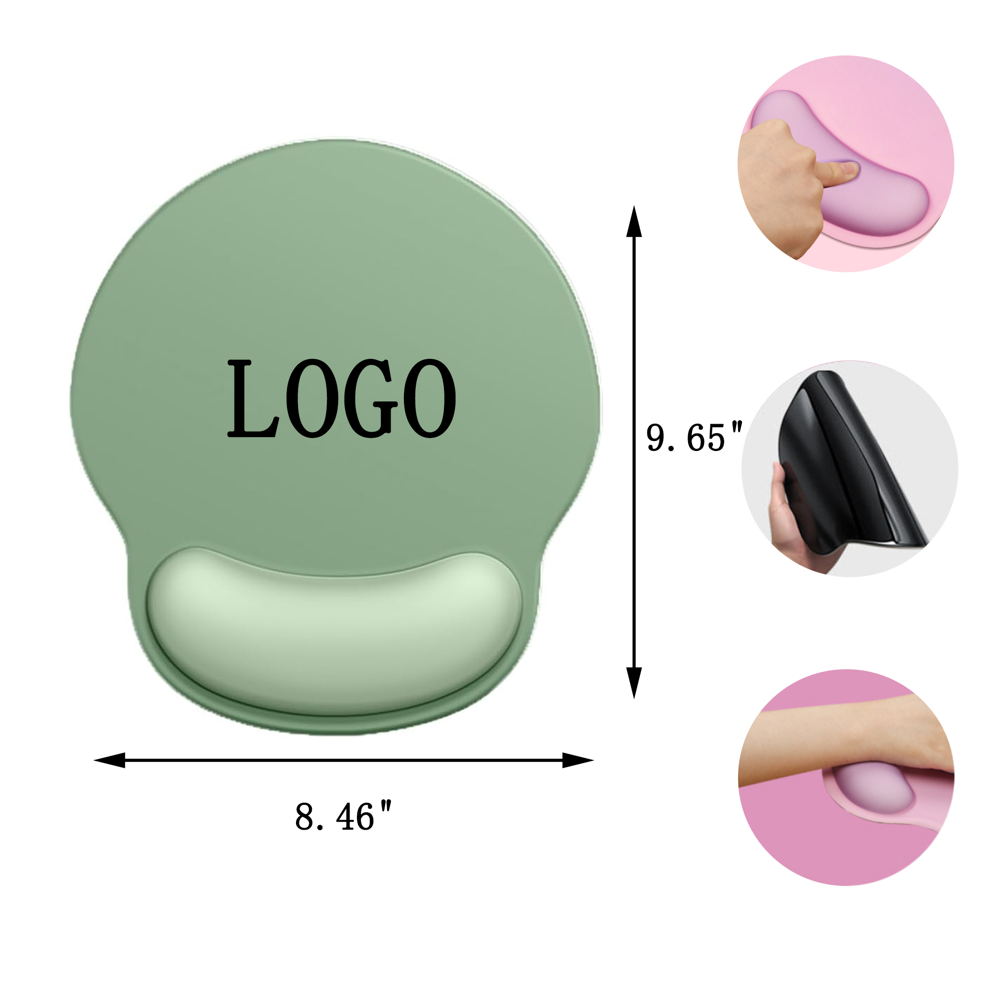 Custom Pantone Color Wrist Rest Silicone Mouse Pad 1