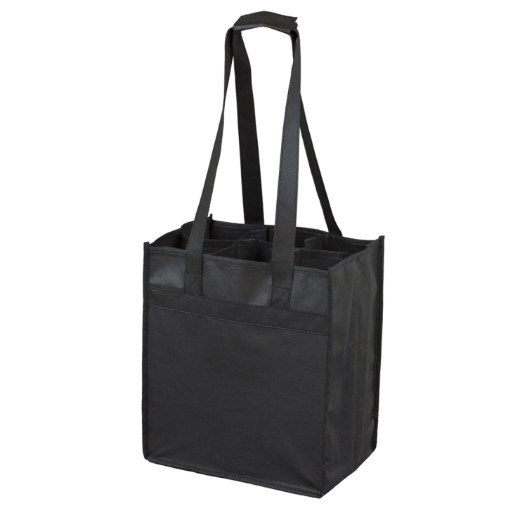10"W x 11"H x 7"Gusset - "THE SONOMA" 6 Bottle Wine Tote Bag 8