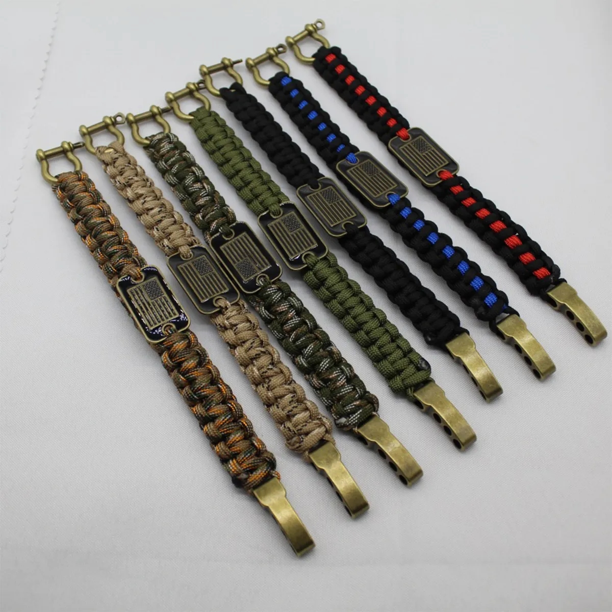 Umbrella Shape Adjustable Size Flag Survival Bracelet 4