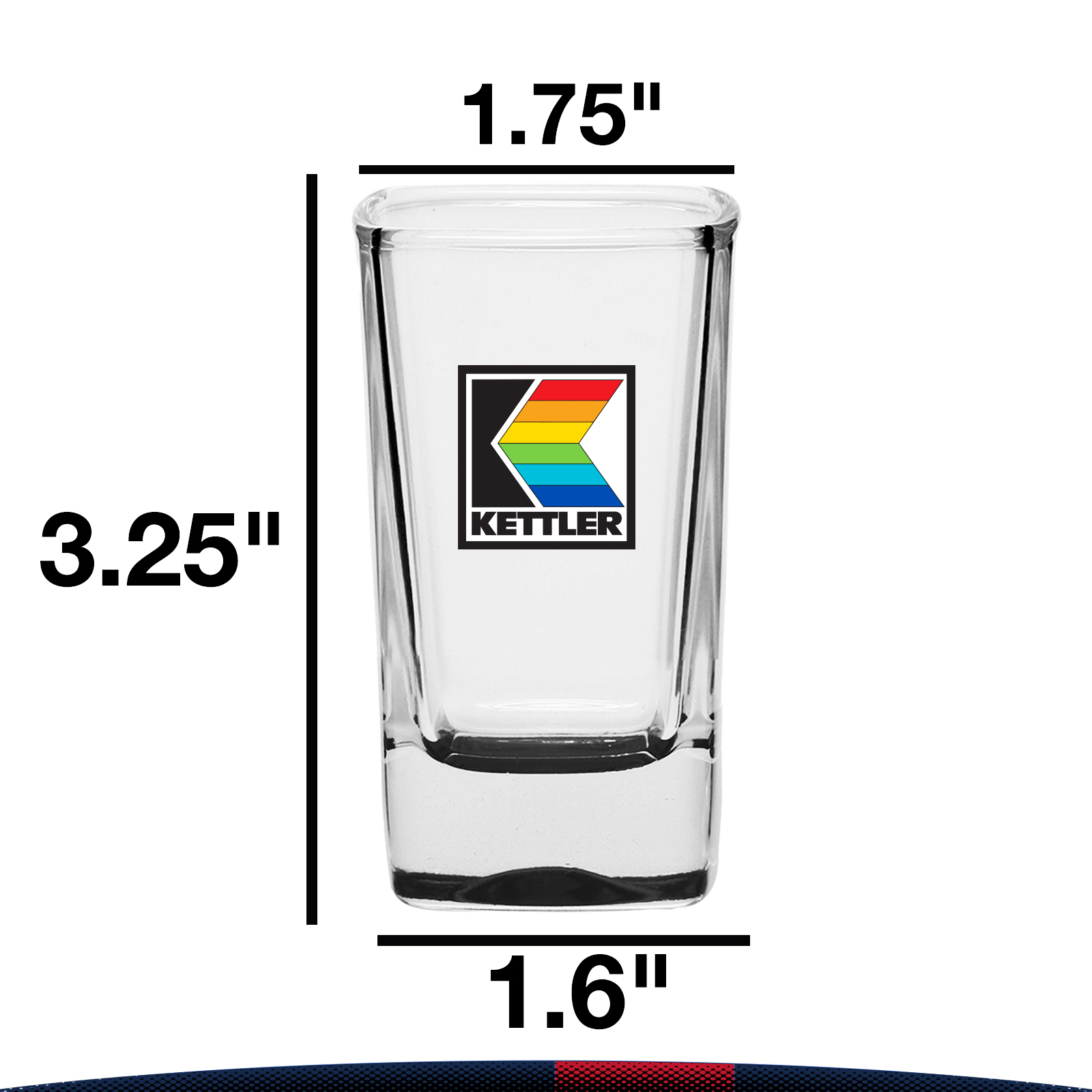 3 oz. Nork Square Shot Glasses 6