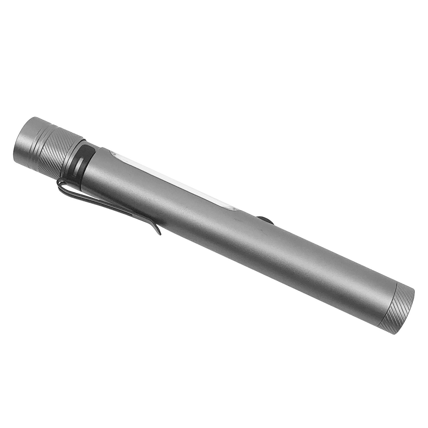 Gun Metal Magnetic Clip-On Dual Flashlight 2