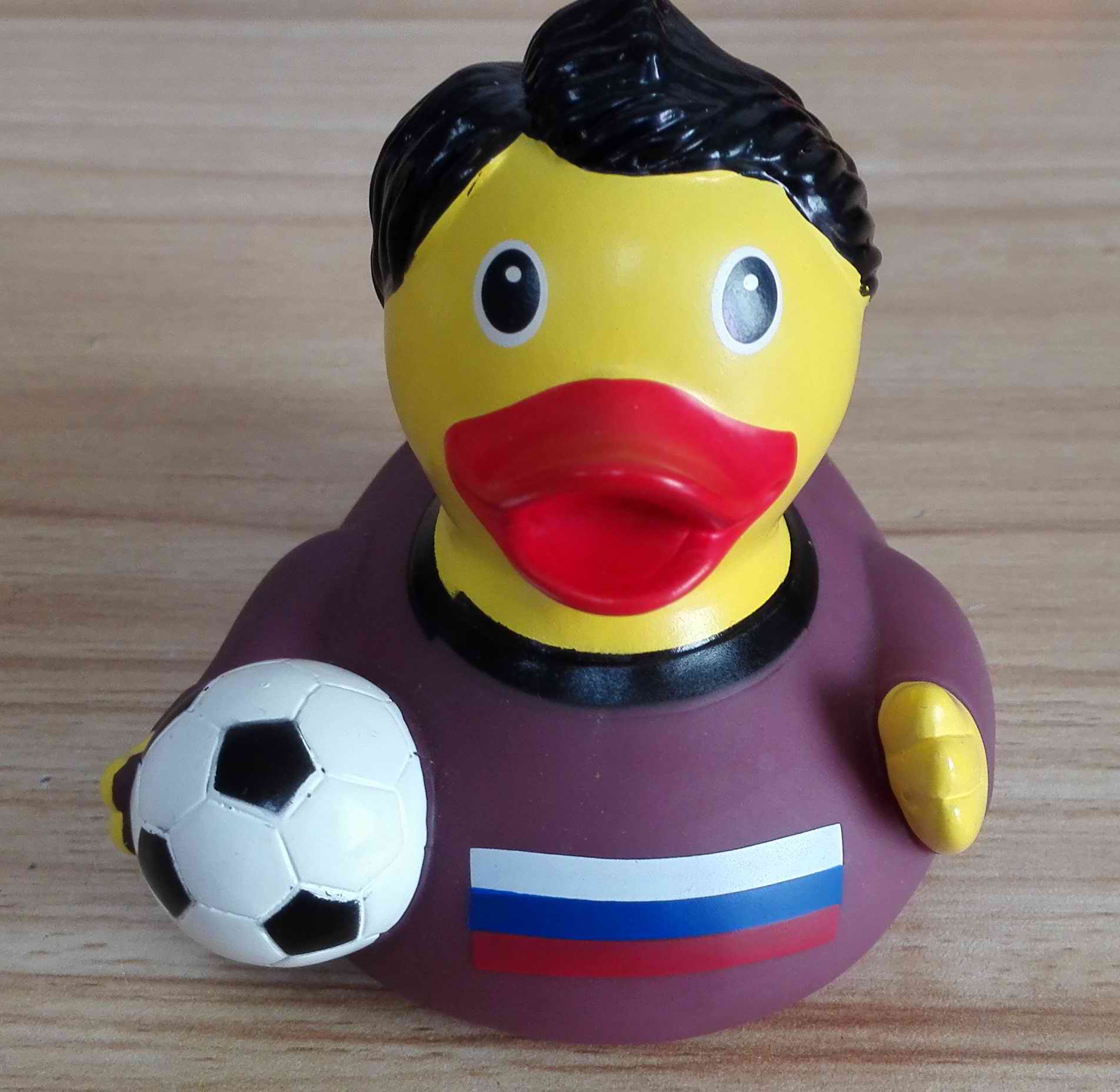 Rubber Soccer Player Duck 2