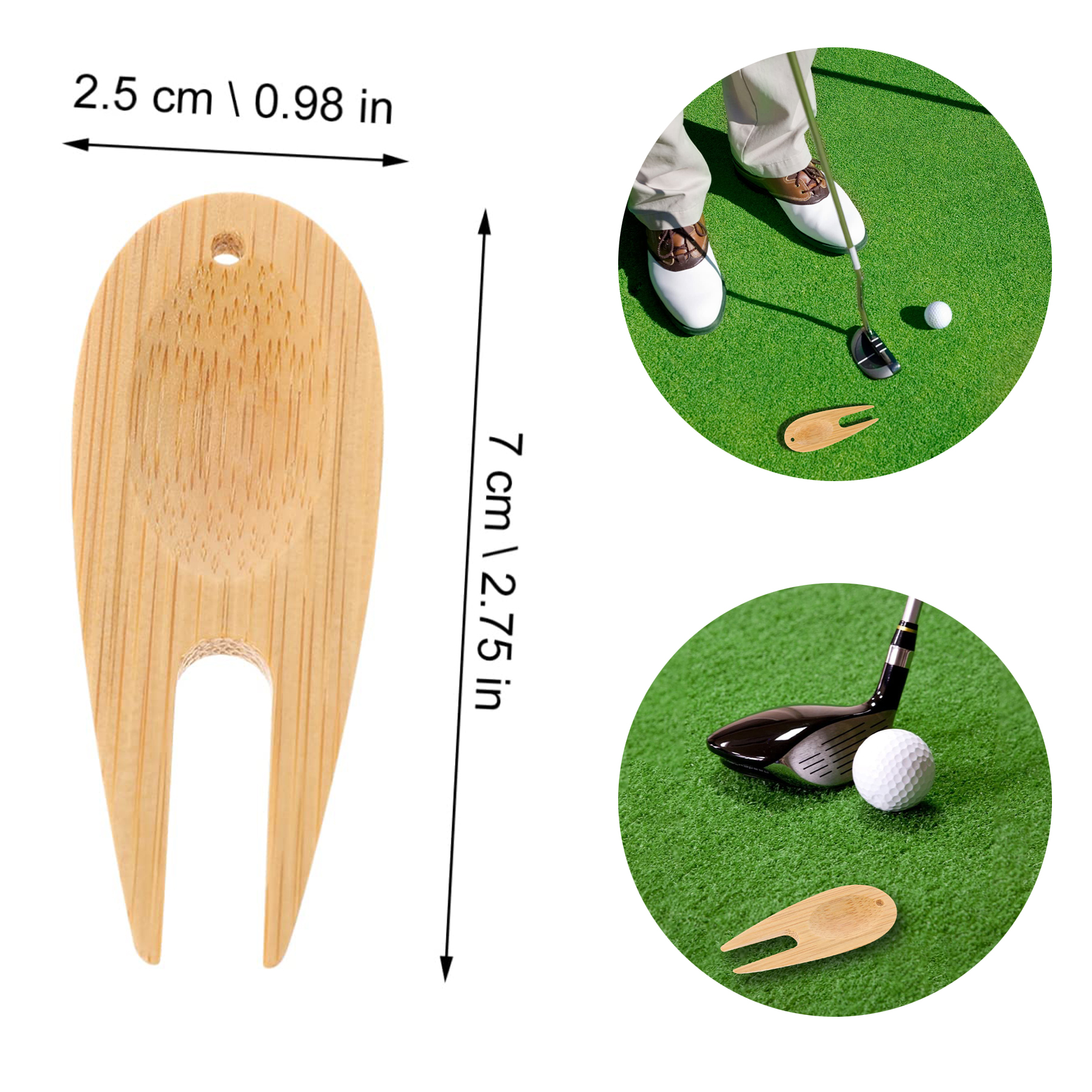 Bamboo Golf Divot Tool