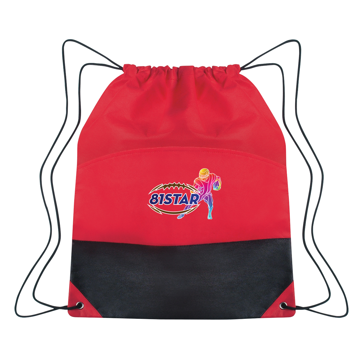 Non-Woven Two-Tone Drawstring Sports Pack 2