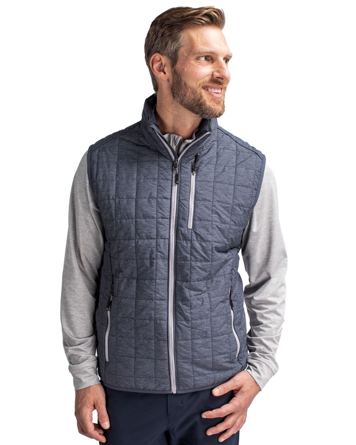 Rainier PrimaLoft Mens Eco Insulated Full Zip Puffer Vest