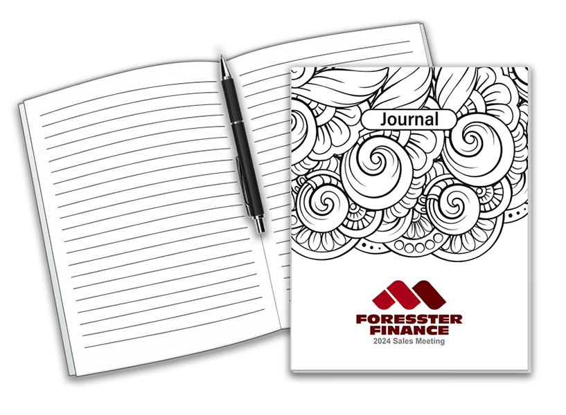 COLORING JOURNAL B00K - 7" x 9" Digest Style 4