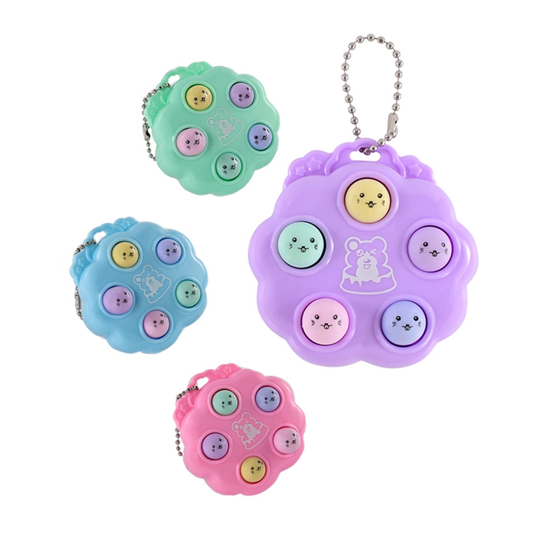 Colorful Push Pop Bubble Keychain Toy Pendant 11