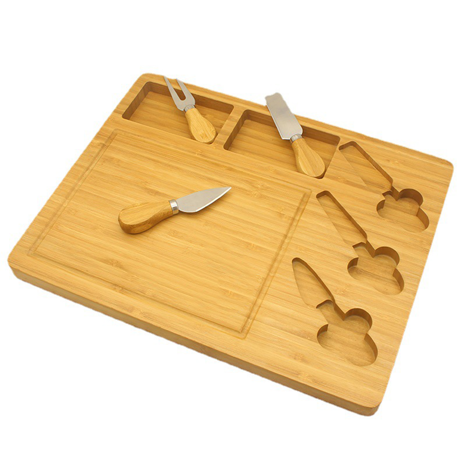 Bamboo Square Cheese Board Set 2