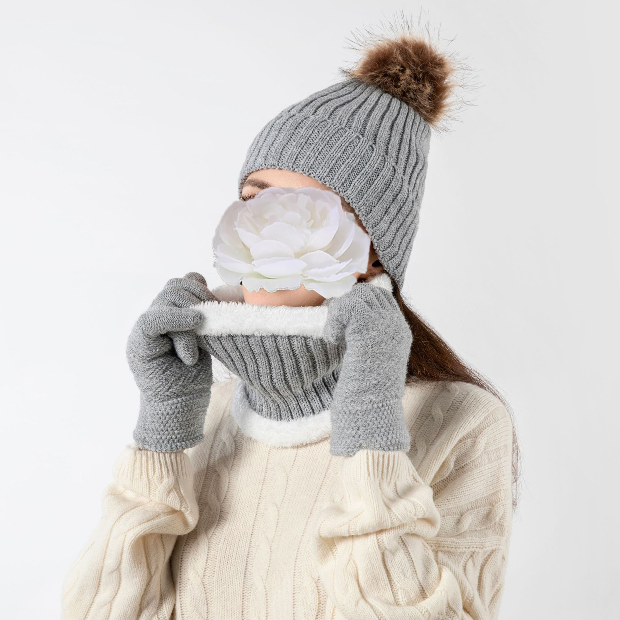 Thermal Three-Piece Acrylic Winter Set 7