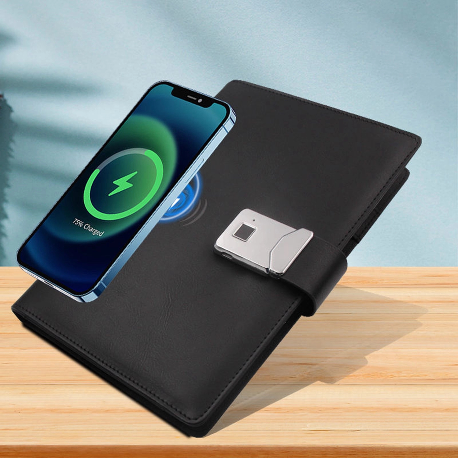 Fingerprint Lock A5 Notebook with 12000 mAh Power Bank 6