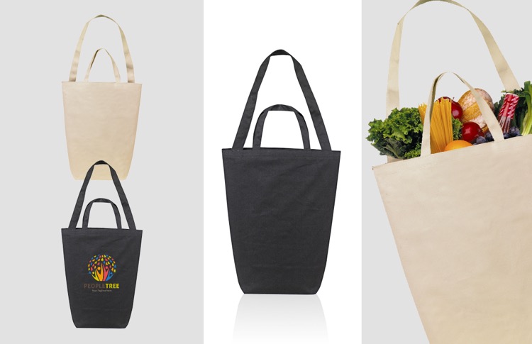 Eco Cotton Hand & Shoulder Bag, custom tote bag with logo imprint 2