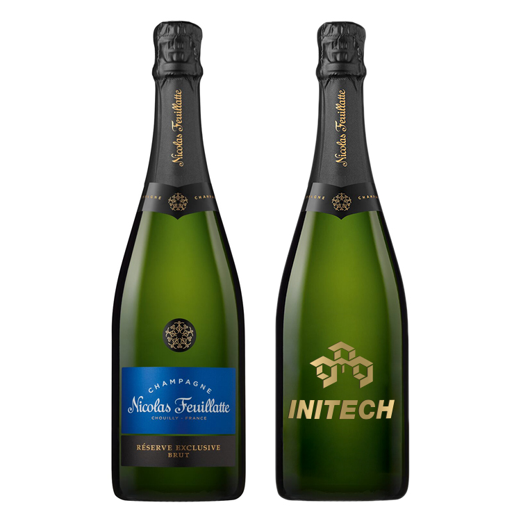 Etched Nicolas Feuillatte Champagne Bottle 1