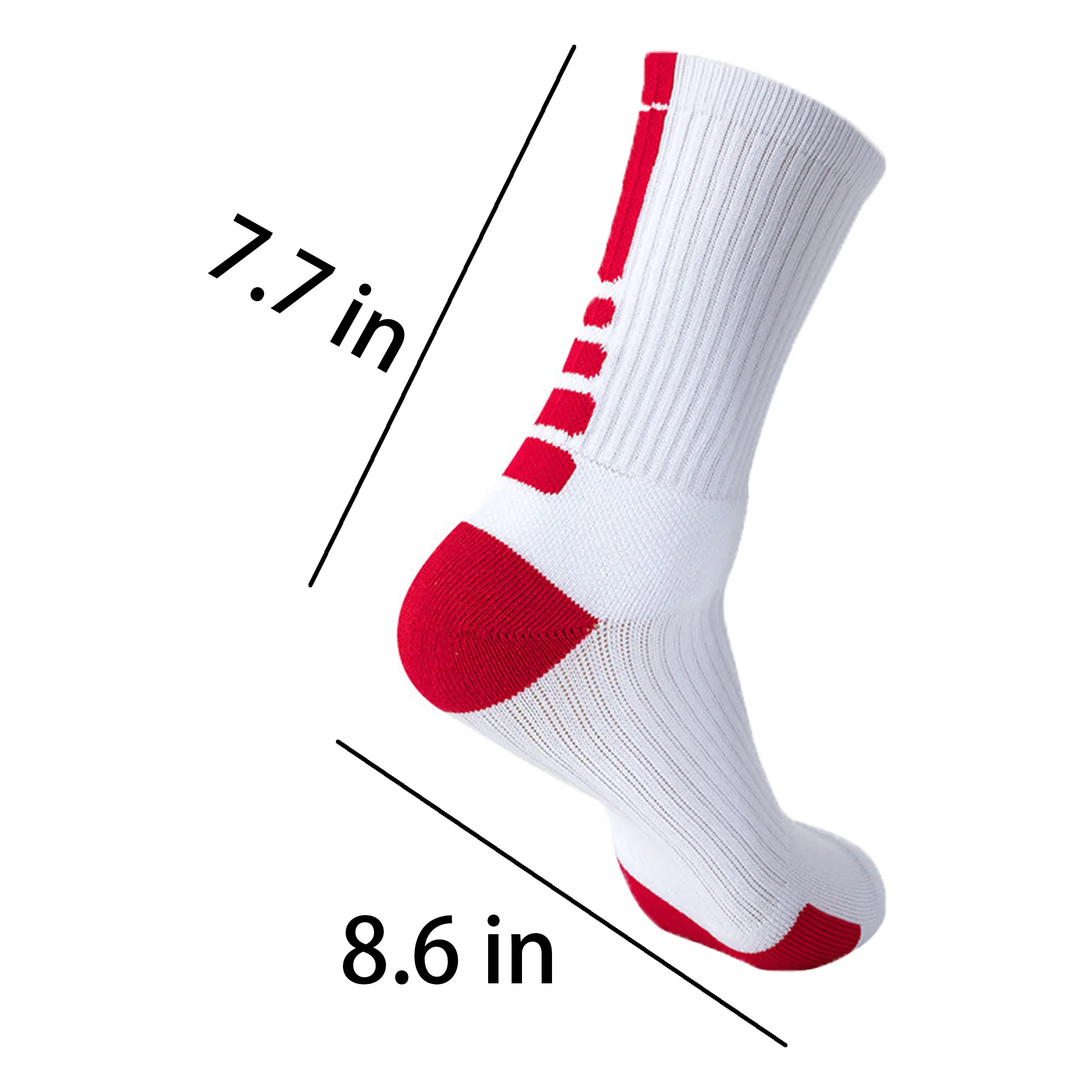 MOQ 50 Towel Bottom Elite Basketball Crew Socks 3