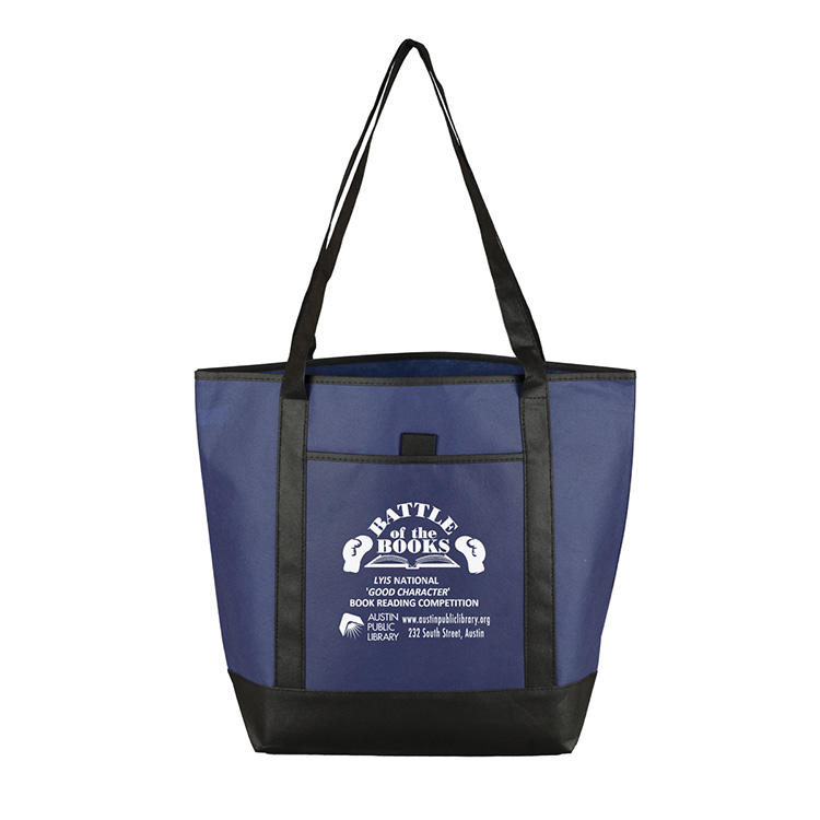 17-1/2"W x 13-1/2"H x 6"Gusset - "The CITY" Convention, Corporate, Travel and Beach Tote Bag 31