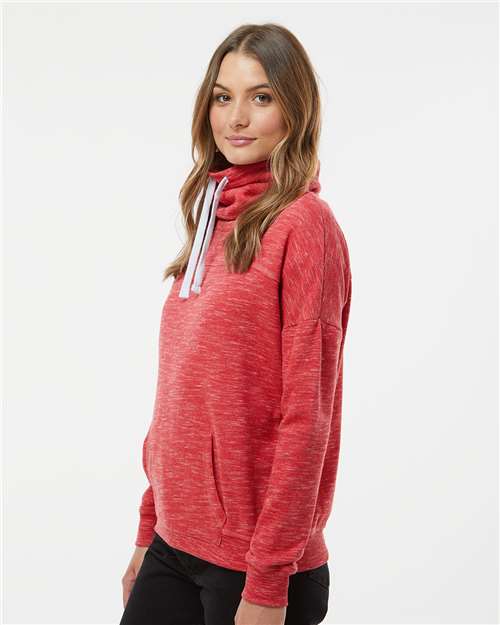 Women's Mélange Fleece Cowl Neck Sweatshirt - 8673 15