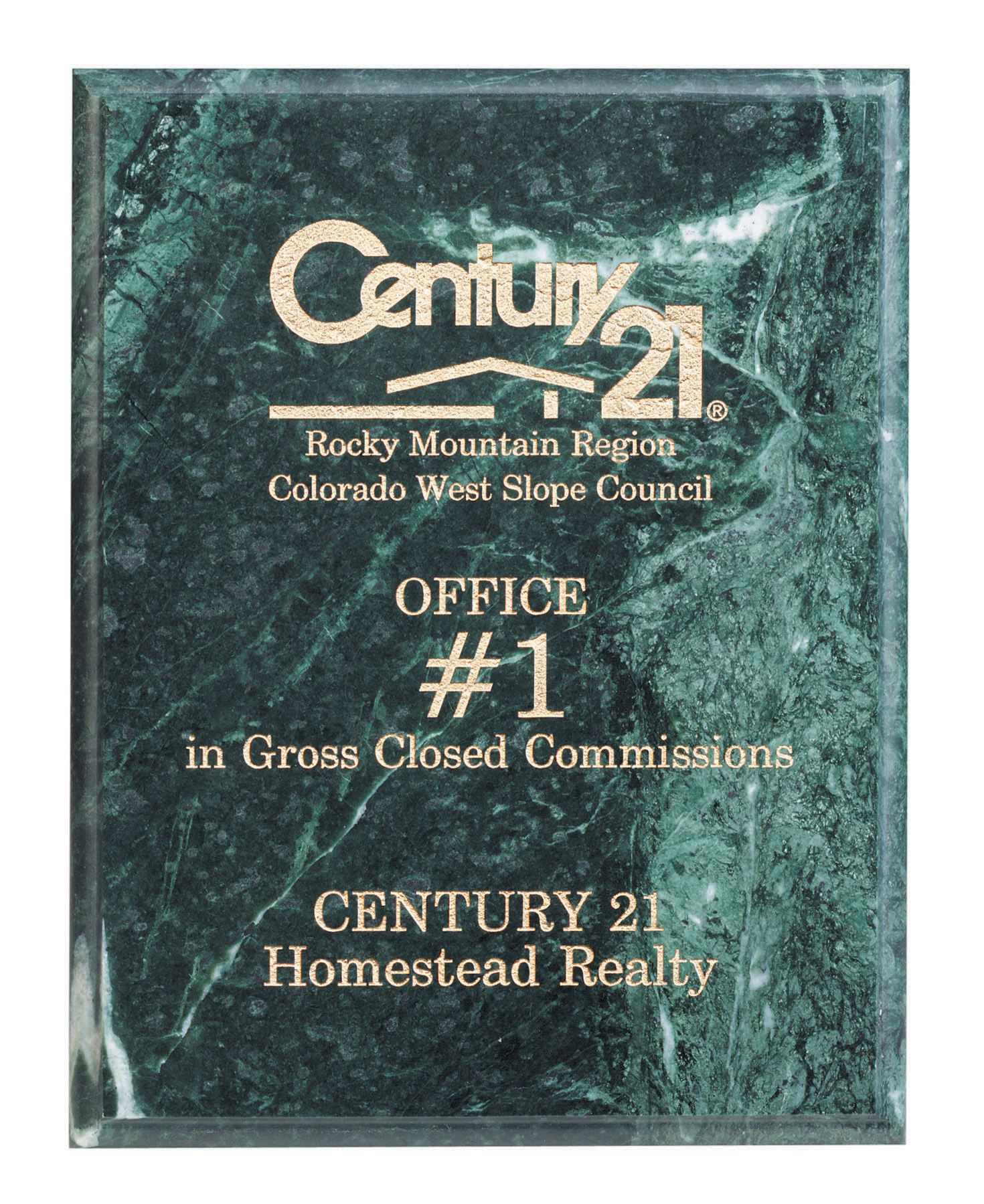 Green Marble Plaque (7"x9") 2