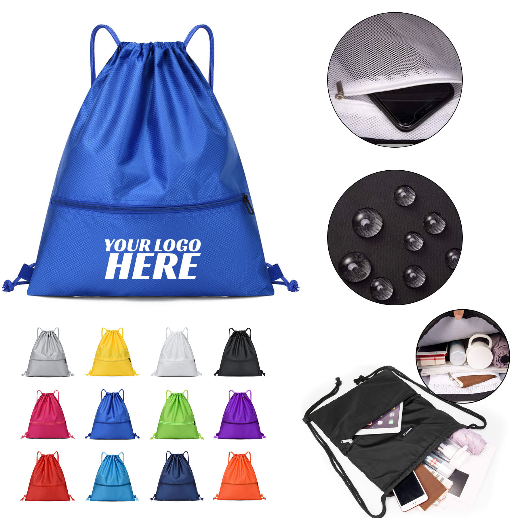 Rainingproof Drawstring Backpack  2