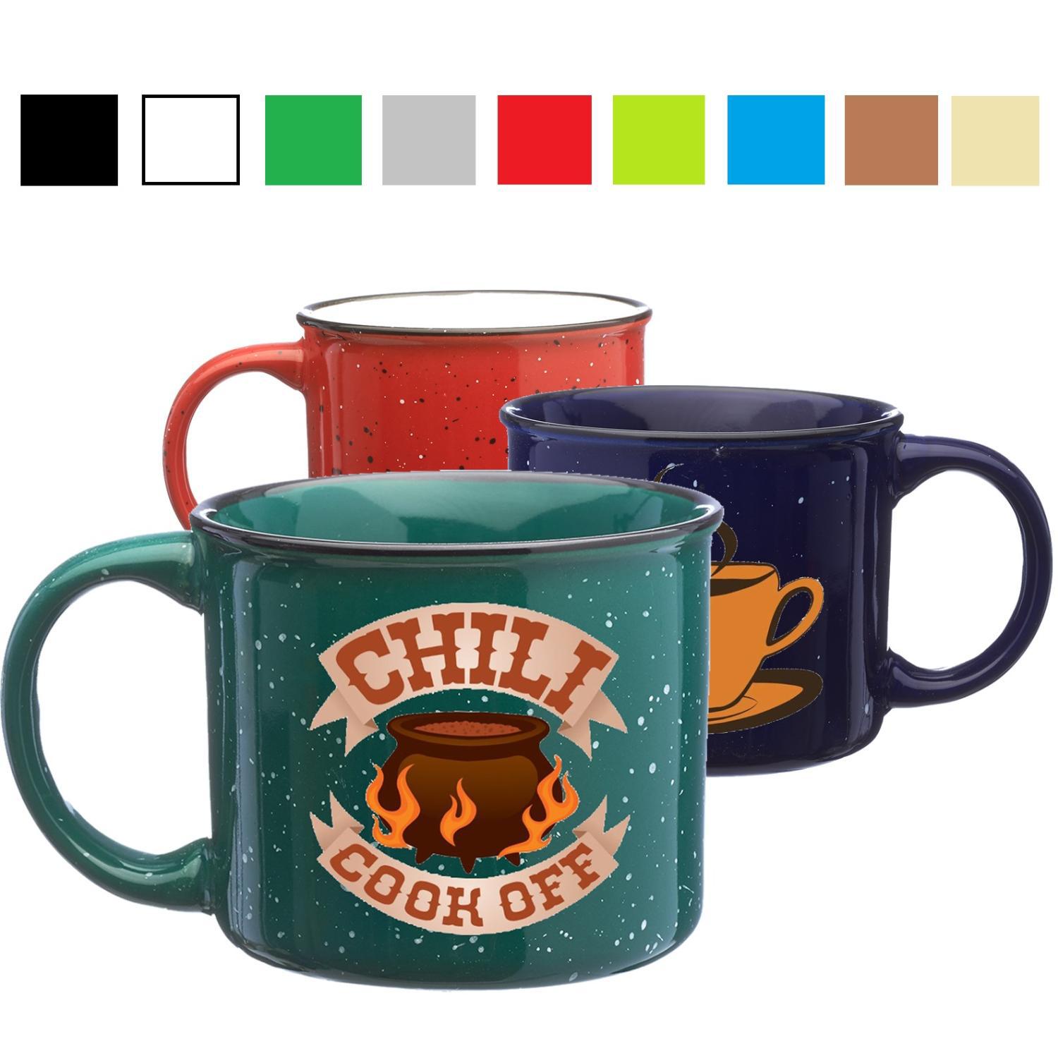 Classic Campfire Coffee Mug 13 Oz. Speckled Ceramic Mugs 3