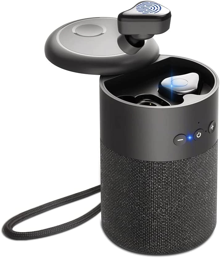 Mini Small Bluetooth Speaker With Earbuds 2 In 1 9