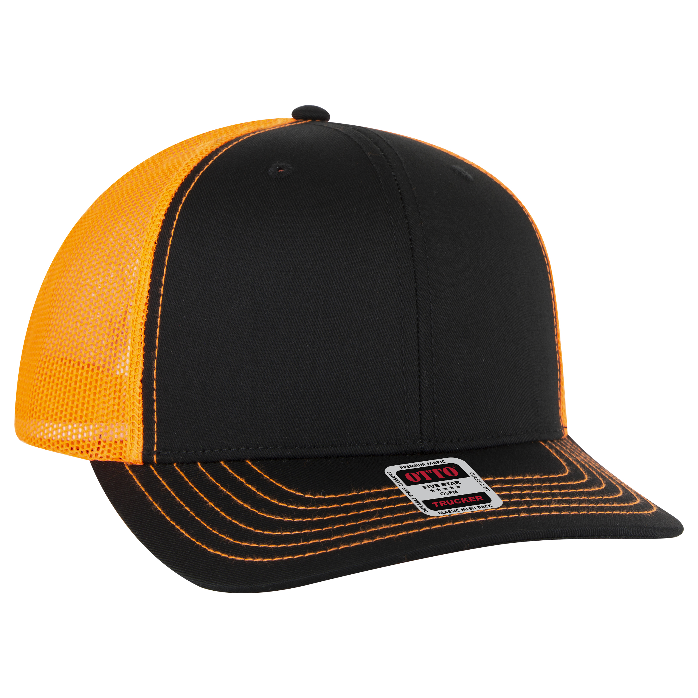 OTTO CAP® 6 Panel Mid Profile Mesh Back Trucker Hat 82