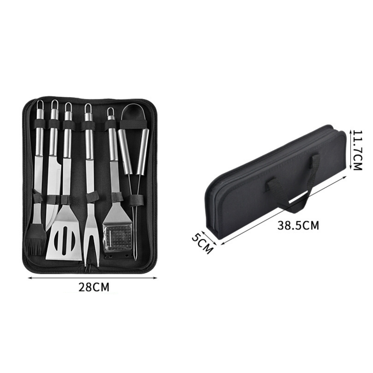 5 Piece Stainless Steel BBQ Tool Set with Carry Case 2