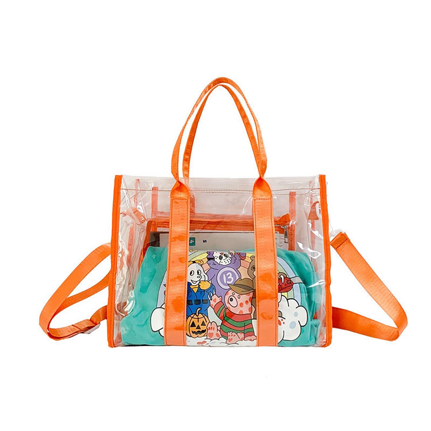 Durable And Spacious Transparent PVC Waterproof Beach Bag 4