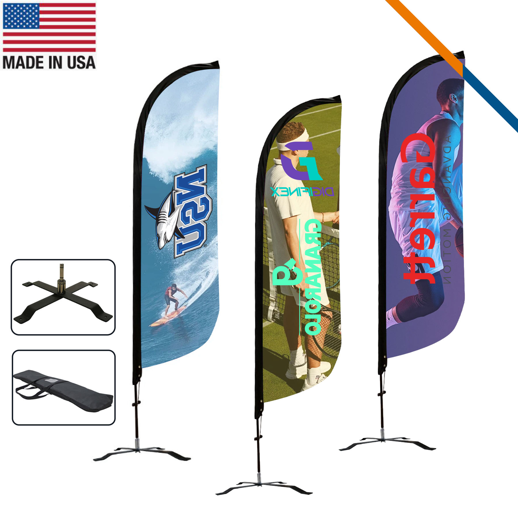 10' Tevvy Single-Sided Feather Flag 1