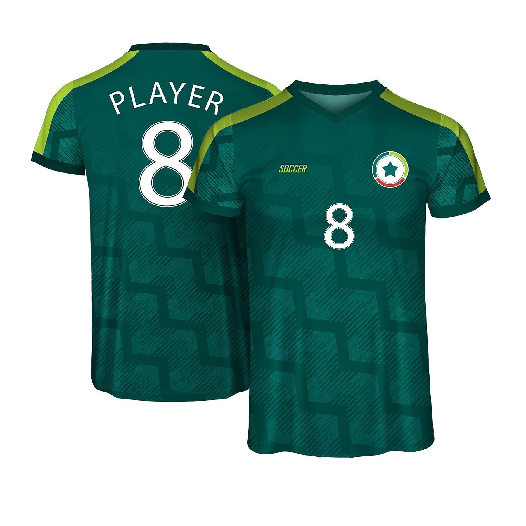 Full Color Personalized Rib Neck Soccer Jersey 1