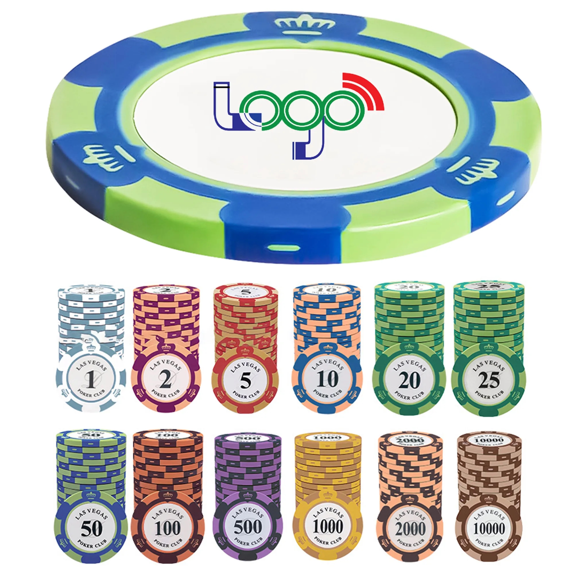 Crown Clay Texas Hold Poker Chips