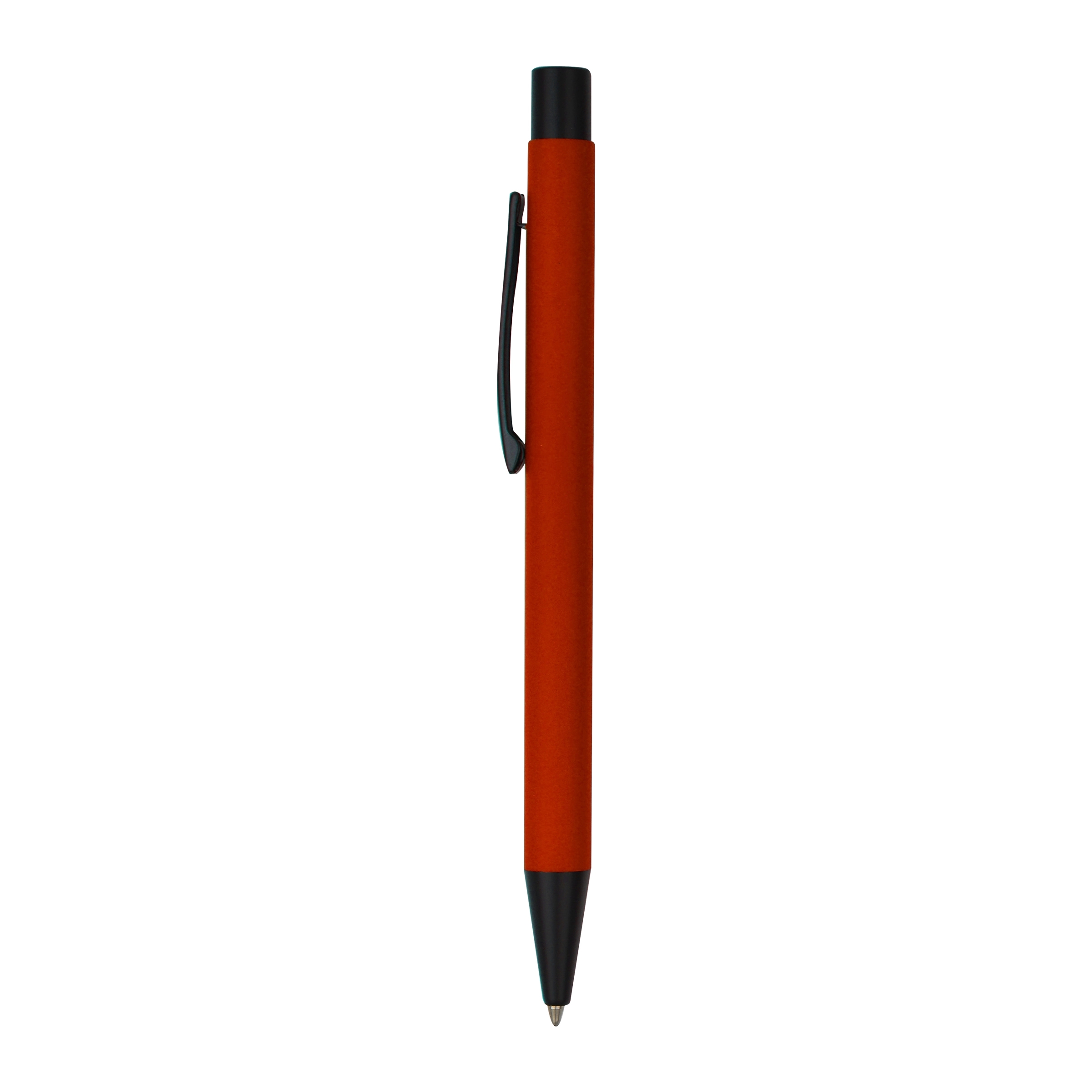 Soft Rubber Click Metal Ballpoint Pen with Chrome Engraving 8